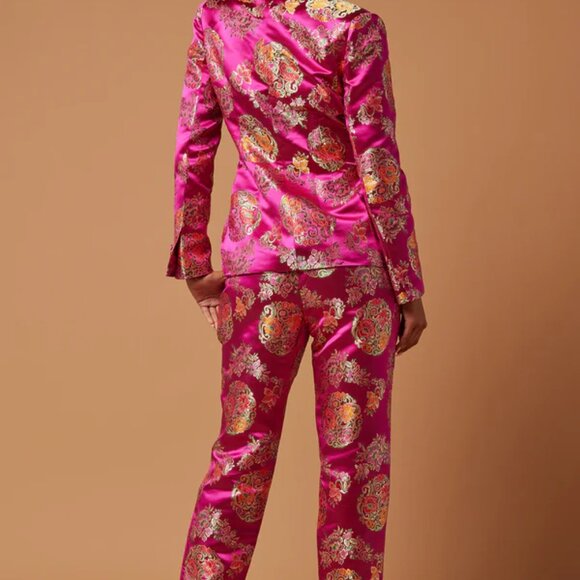 Fashion Nova Pink and Gold Floral Pantsuit - Picture 9 of 10